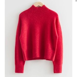 NWT & Other Stories Cropped Mock Neck Sweater